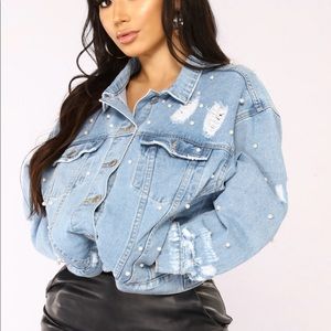 Pearl Distressed Jean Jacket